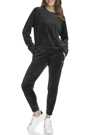 DKNY SPORT Platinum Velour Sweater Maglione, , M Donna