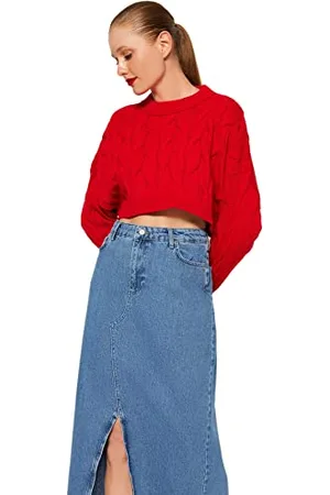 Trendyol Regular Fit Basic Crew Neck Knitwear Sweater Maglione, , S Donna