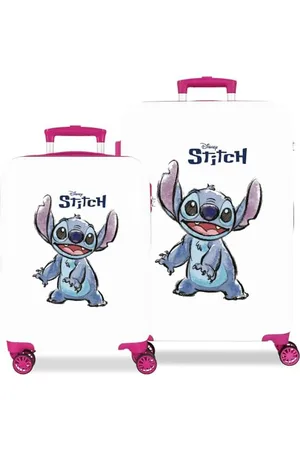 Disney Adorable Stitch Bagagli- Set di bagagli Bambine e ragazze Bianco/ Rosa