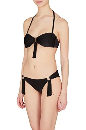 Emporio Armani Bikini da Donna con Frange in Lycra e Brasiliana Set, , M