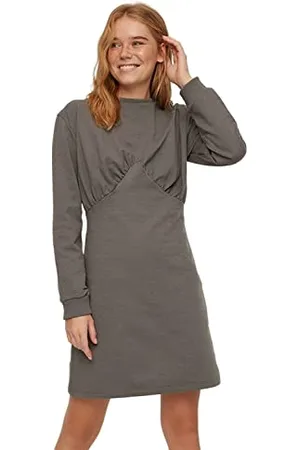 Trendyol Woman Mini Standard Crew Neck Knit Dress Vestito, , XS Donna