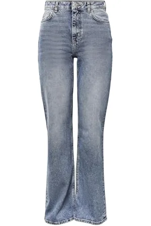 Pieces® Pcholly HW Jeans Larghi MB Noos BC, Blu Denim Medio, 28W x 32L Donna