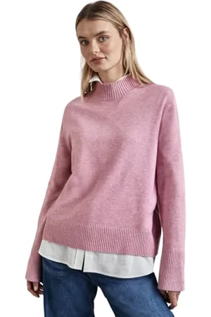 Street one A302899 Maglione con Colletto Alto, Sunrise Pink Mel, 52 Donna
