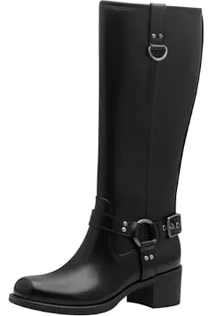 Marco Tozzi Stivali alti al ginocchio da donna con tacco a blocco color (black) 37 EU