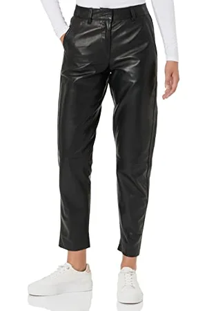 SELECTED SLFMARIE MW Leather Pants W Noos Pantaloni, , 42 da Donna