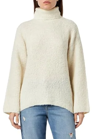 Pieces® Pcnatherine LS High Neck Knit BC Maglione, , M Donna