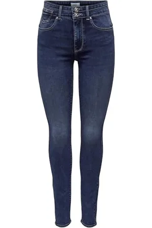 ONLY Onlroyal HW Skinny Push Wide WB Ext DNM Jeans Fit, , XS x 34L Donna