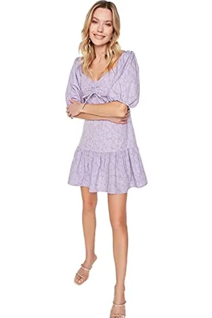 Trendyol Midi A-Line Regular Plus Size Dress Vestito, , 40 Donna