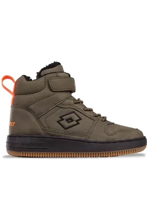 Lotto Prehna Fur K, Scarpe da Ginnastica, Oliva, Nero, 25 EU
