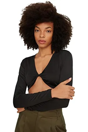 Trendyol Camicetta da Donna in Maglia con Scollo Rotondo Camicia, , XL