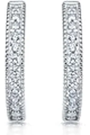 MONTEVERDI MONJ-ER0246 - Orecchini a cerchio da donna, in sterling 925 rodiato, 19 mm, Eine Größe, sterling, Nessuna pietra preziosa