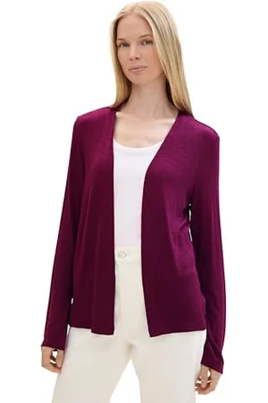 TOM TAILOR 1036778 Cardigan Estivo Basic, 35274-Orchidea Scura, M Donna