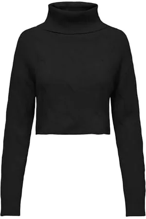 ONLY ONLRIO Life LS Cable Rollneck Knt Pullover, Black, M Donna