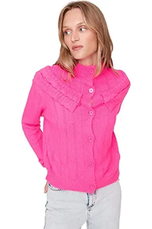 Trendyol Cardigan da Donna Standard con Scollo a V Maglione, , M