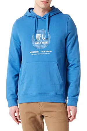 Mustang Style Bennet H Print Felpa con Cappuccio, , 3XL Uomo