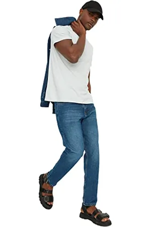 Trendyol Lacivert Male Relax Fit Jeans, , 30 Uomini