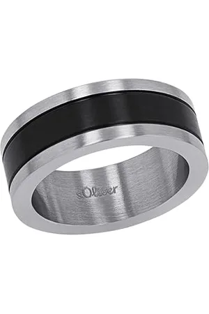 QS by s.Oliver Ring Anelli da Uomo in Acciaio Inossidabile, , in confezione regalo, 2015076