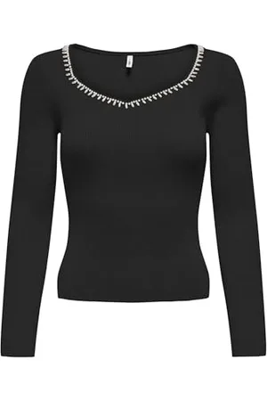 ONLY Onlemma-Maglia a V con Scollo a V Maglione, , S Donna