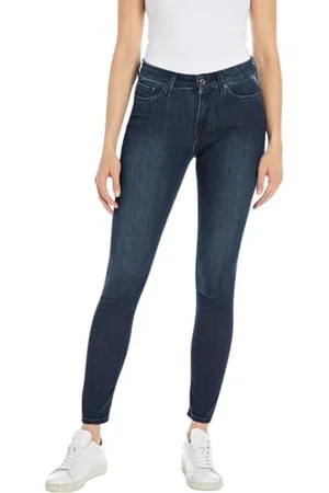 Replay Jeans da donna con power stretch, blu (Dark Blue 007), 31W / 30L