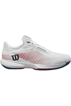 Wilson Kaos Swift 1.5 Clay, Tennis Shoe Uomo, White/Deja VU Blue Red, 41 1/3 EU