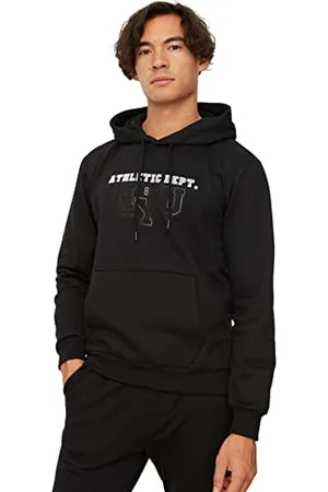 Trendyol Felpa Uomo Nera Maglia di Tuta, , S