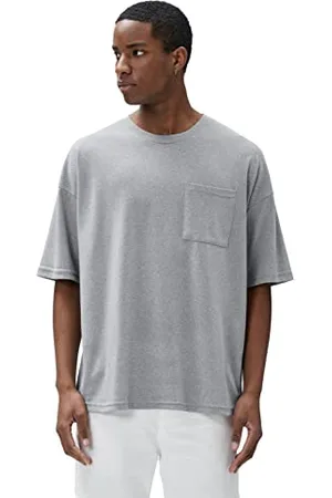 Koton Basic Oversize T-Shirt Pocket Detailed Crew Neck Short Sleeve, (031), S Uomo
