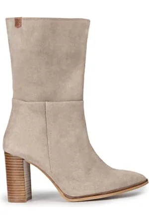 POPA Stivali con il Tacco da Donna - Claudia Camoscio - 36 - Prodotti in Spagna - Colore - Elaborati in Camoscio con Gambaletto Medio - Stivali da Donna Invernali - Tacco da 9 cm