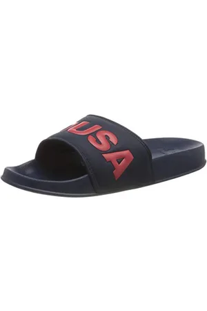 Dcshoes Dc Slide, Scarpe da Spiaggia e Piscina Uomo, Blu (Navy/Red Nrd), 43 EU
