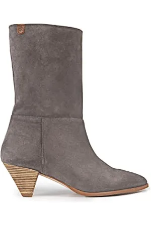 POPA Stivali con Tacco da Donna - Caye - 36 - Prodotti in Spagna - - Elaborati in Camoscio - Gambaletto Largo 8,5 cm - Tacco Geometrico con Altezza di 5,5 cm