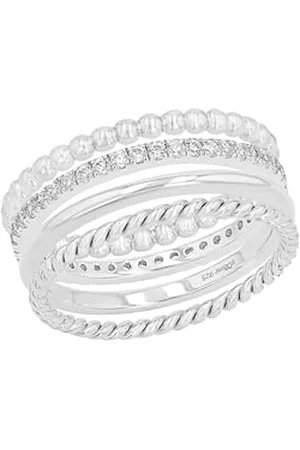 QS by s.Oliver Anello da Donna in 925, con zirconi sintetici, , fornito in confezione regalo