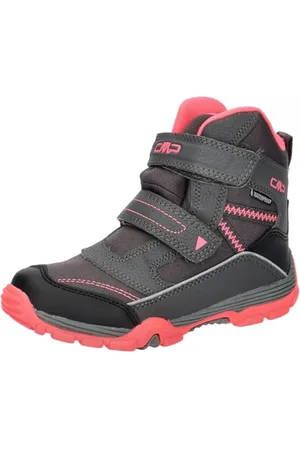 CMP Kids Pyry Wp-38Q4514-J, Snow Boot, Titanio-Red Fluo, 29 EU