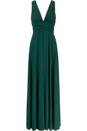 Apart Apart Langes Chiffon Kleid mit V-Ausschnitt Vestito, , 44 Donna