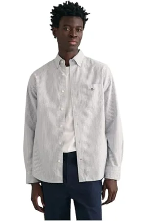GANT Reg Oxford Banker Stripe Shirt Camicia Elee, , S Uomo