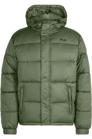 Fila Bensheim Giacca Imbottita, Verde Olio, XS Uomo