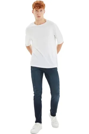 Trendyol Man Normal Waist Fit Skinny Jeans Pantaloni, , W40 Uomo