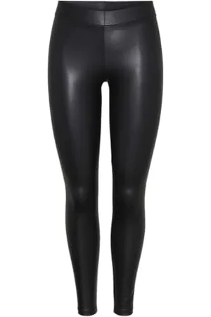 Pieces® NEW SHINY LEGGINGS NOOS, leggings Donna, (Black), 36 (Taglia Produttore: S/M)