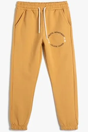 Koton Jogger Sweatpants Pocket Detail Varsity Printed Drawstring Brushed Interior, Pantaloni della Tuta Ragazzi, (100)