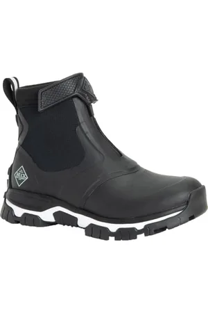 Muck Apex Mid Zip, Stivali in Gomma Donna, Black/White, 41 EU