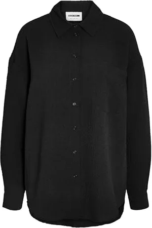 Noisy May Nmripple L/S-Maglietta Oversize Wvn Noos Camicia a Maniche Lunghe, , M Donna