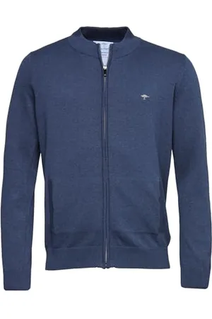 Fynch-Hatton Cardigan-Zip, (Night 680), Large Uomo