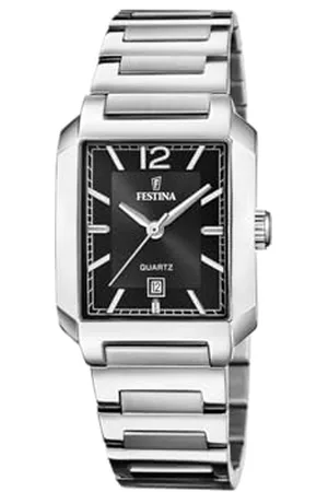 Festina Orologio Donna F20679/4 On The Square cassa di Acciaio inossidabile 316l Grigio cinturino in Acciaio inossidabile 316l Grigio