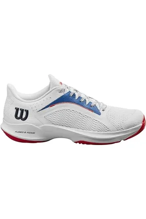 Wilson Hurakn 2.0, Tennis Shoe Uomo, White/Deja VU Blue Red, 46 EU
