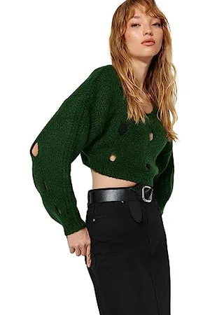 Trendyol Regular Fit Basic Boat Neck Knitwear Sweater Maglione, , M Donna
