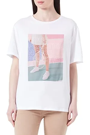 HUGO BOSS C_ esummer_Print T-Shirt, , L Donna