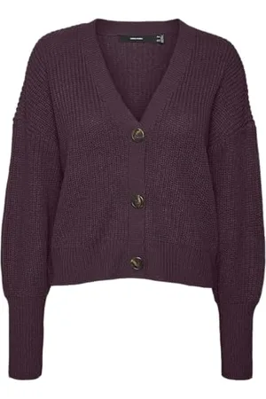 VERO MODA Vmlea Ls V-neck Cuff Cardigan Noos, Maglione Donna, , S