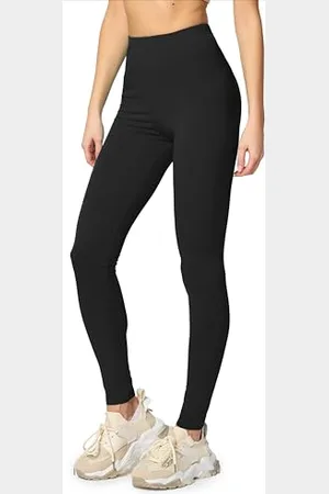 Merry Style Lunghi Leggings Fuseaux Sportivi da Donna Pratico Modello a Vita Alta in Cotone Naturale MS10-198 ( , S)