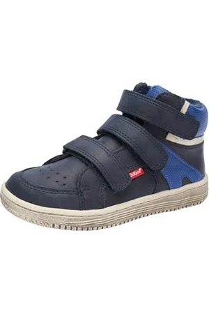 Kickers Lohan, Scarpe da Ginnastica Unisex-Bambini, Blu Bianco Marino, 29 EU