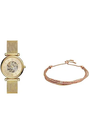 Fossil Reloj Carlie ME3250 mujer acero automático + T56 Bracciale Uomo Gioielli Trendy cod. JF04472791