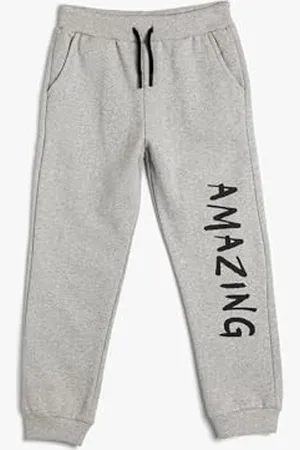 Koton Basic Jogger Sweatpants Printed Detail Drawstring Soft Interior, Pantaloni della Tuta Ragazzi, (910)