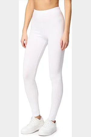 Merry Style Lunghi Leggings Fuseaux Sportivi da Donna Pratico Modello a Vita Alta in Cotone Naturale MS10-198 ( , XS)